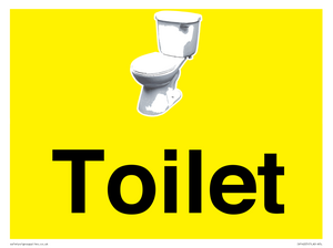 Toilet Sign Dementia Friendly Yellow